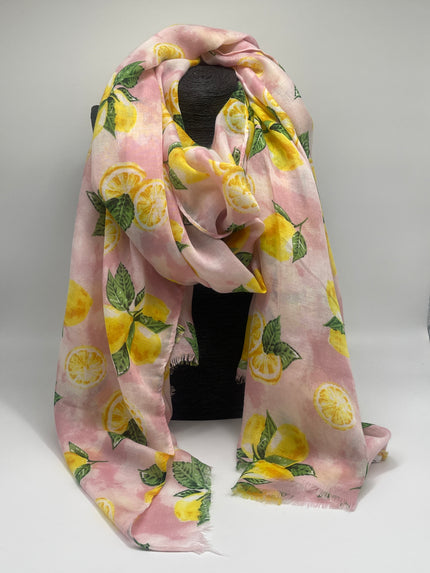 Schal Zitrone in Rosa/Gelb Art. 6817