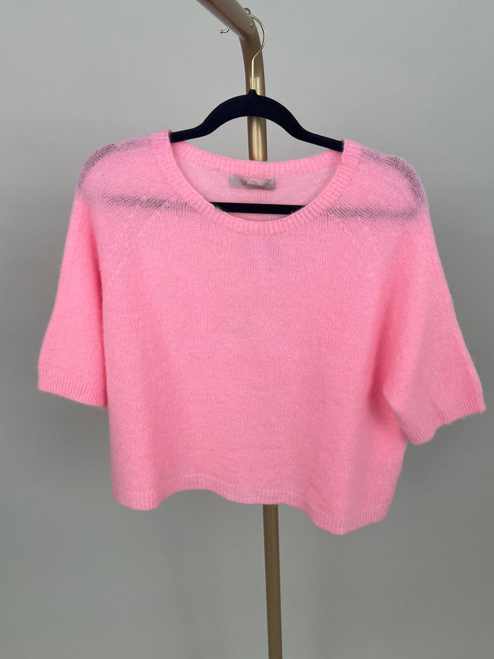 Pullover mit Halbarm in Rosa