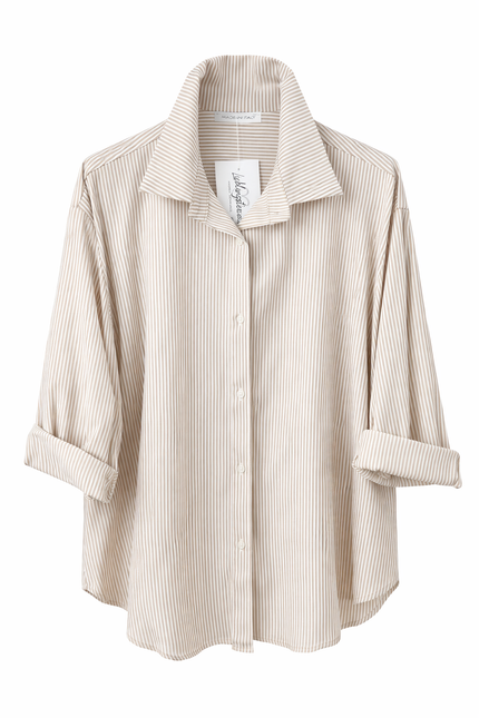 Bluse mit Streifen in Beige Art. 6800