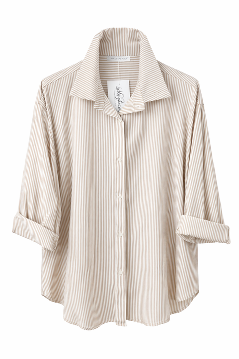 Bluse mit Streifen in Beige Art. 6800