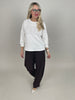 Sweatshirt Soft mit Nieten in Weiß