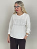 Sweatshirt Soft mit Nieten in Weiß