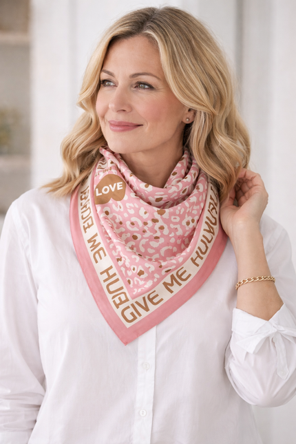 Tuch 70X70 Leo Rosa Art. 6826