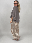 Hose Satin Paisley in Beige