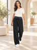 Marlenehose Soft mit Denim-Bund