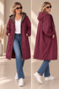 Wendemantel mit Leo-Design in Aubergine