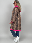 Wendemantel mit Leo-Design in Pink