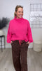 Pullover Grobstrick Uni in Pink Artikel 6367