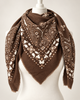 Dreieckstuch mit Paisley-Muster in Braun/Creme