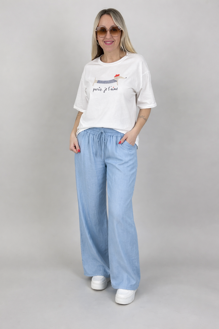 Hose Marlene Jeansoptik  hell