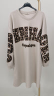 Sweatshirtkleid Copenhagen-Leoprint in Beige