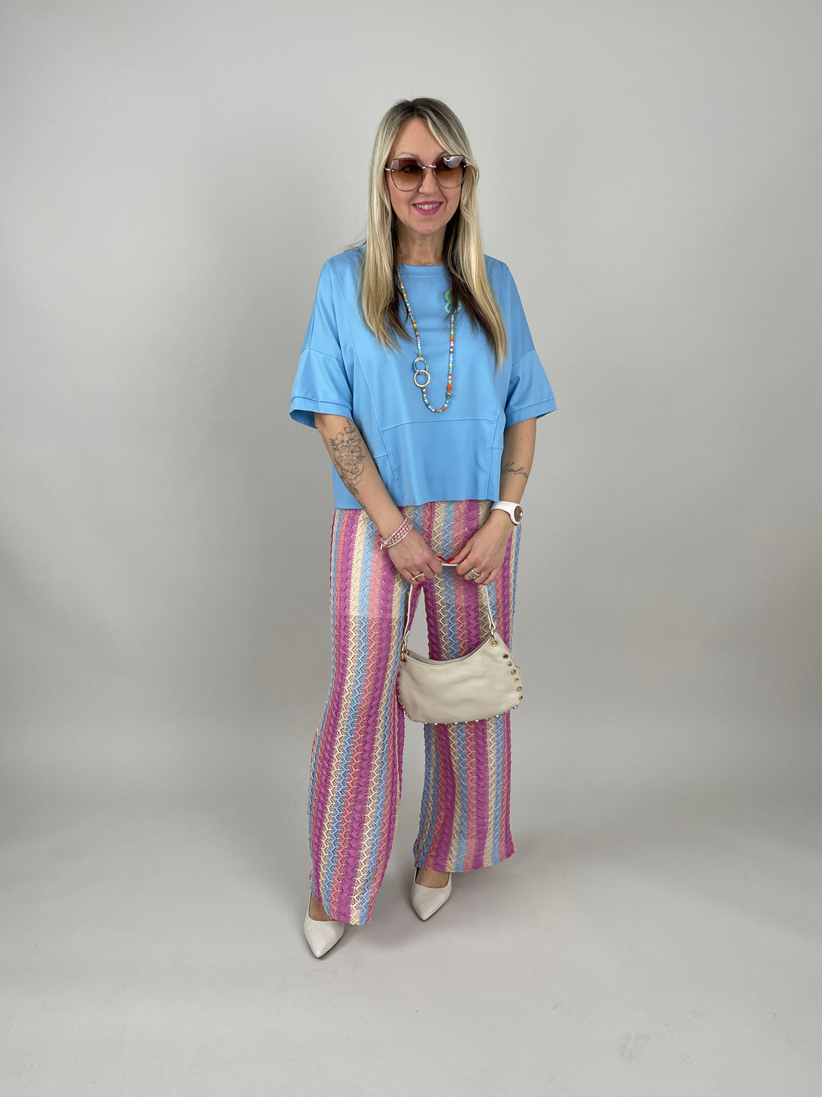 Strick Hose in Bunt