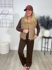 Weste mit Fransen in Camel Artikel 6507