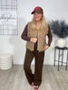 Weste mit Fransen in Camel Artikel 6507