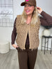 Weste mit Fransen in Camel Artikel 6507