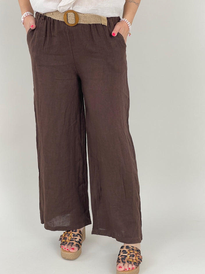 Culotte Leinen in Mokka Artikel 6142