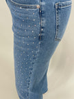 Jeans Wide Leg mit Strasssteinchen Artikel 5616