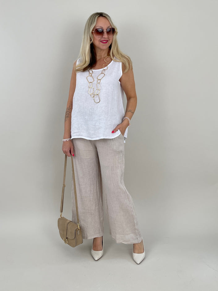 Culotte Leinen in Beige Artikel 6141