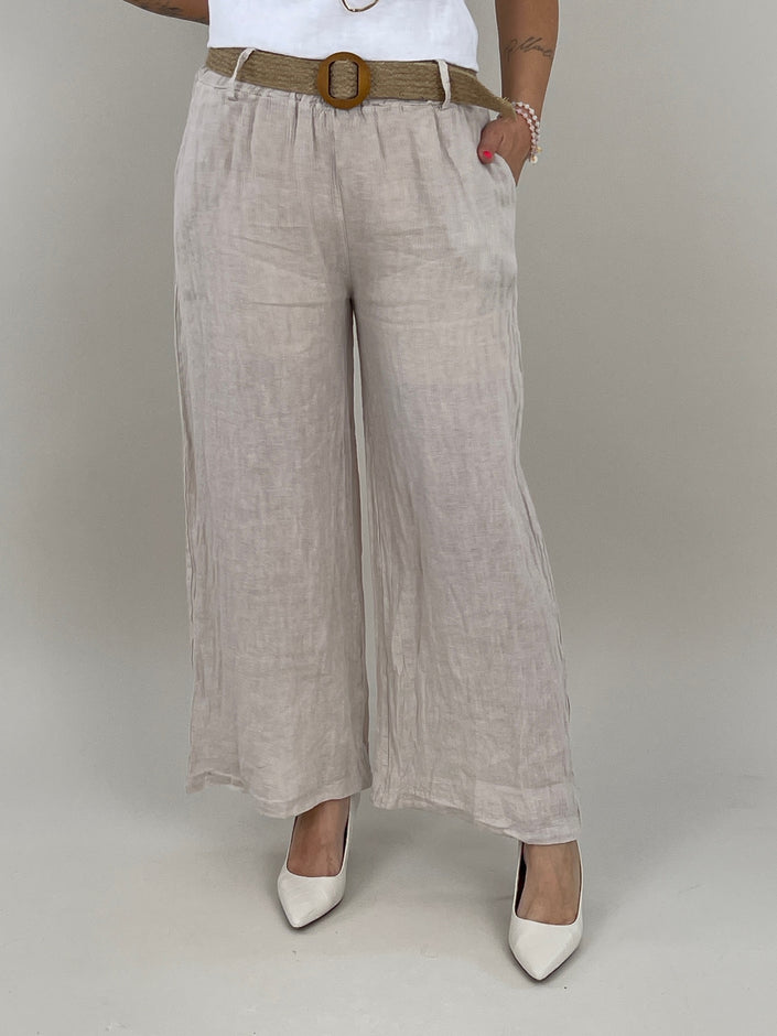 Culotte Leinen in Beige Artikel 6141