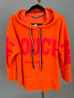 Kapuzen-Sweatshirt mit Print in Orange/Pink Artikel 6698