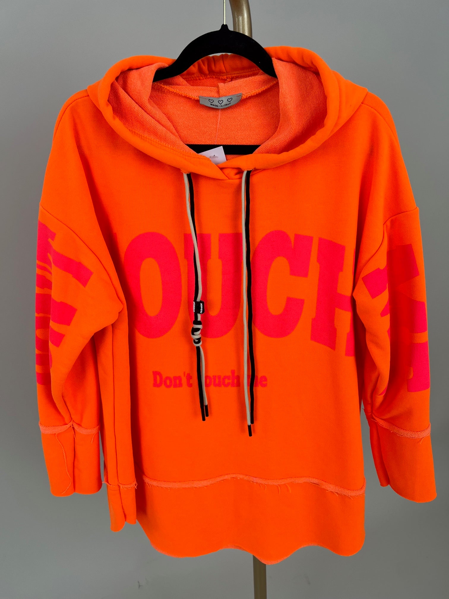 Kapuzen-Sweatshirt mit Print in Orange/Pink Artikel 6698