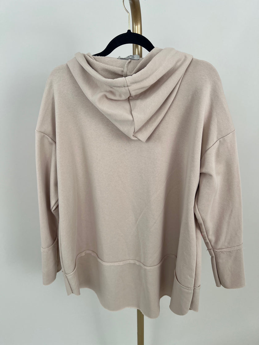 Kapuzen-Sweatshirt mit Print in Beige/Pink Artikel 6699