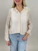Bluse leicht gecrinkelt in Beige