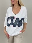 Sweatshirt Ciao in Weiß