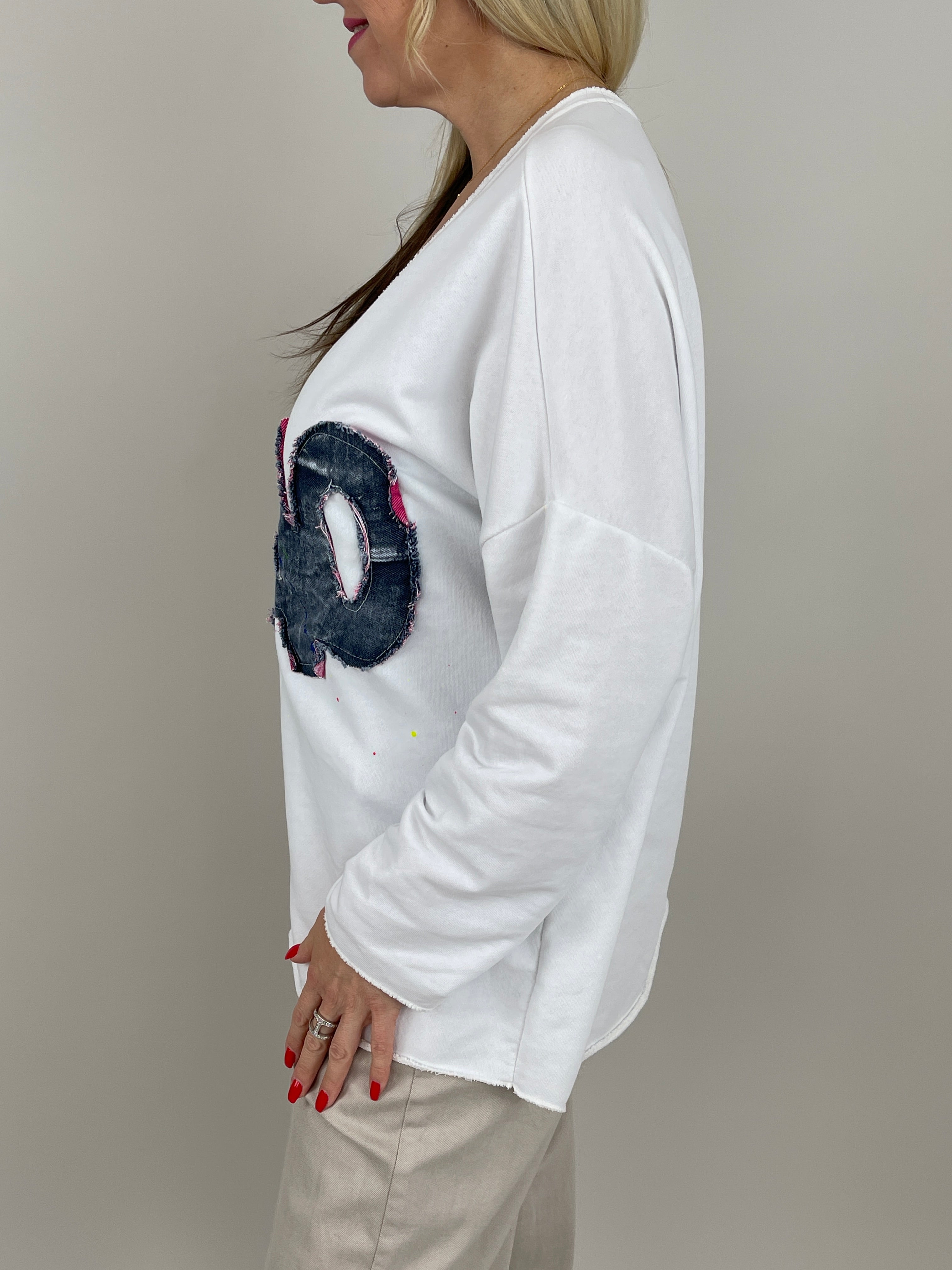 Sweatshirt Ciao in Weiß
