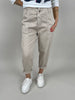 Jeans Ballon Schnitt in Beige