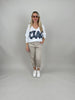 Jeans Ballon Schnitt in Beige