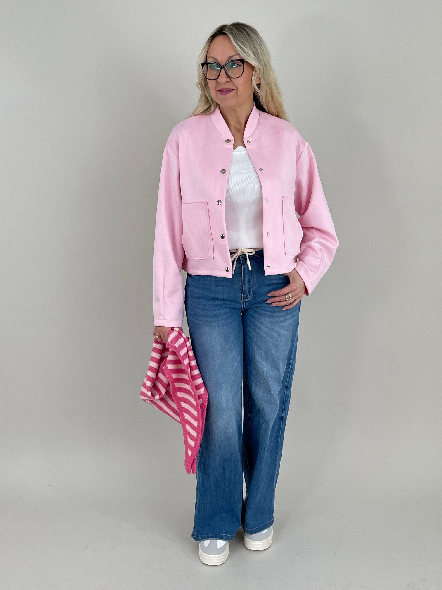 Jacke Velours in Rosa Art. 6754