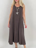 Kleid Maxi mit Glitzer-Trägern in versch. Farben Artikel 6111