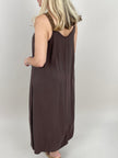 Kleid Maxi mit Glitzer-Trägern in versch. Farben Artikel 6111