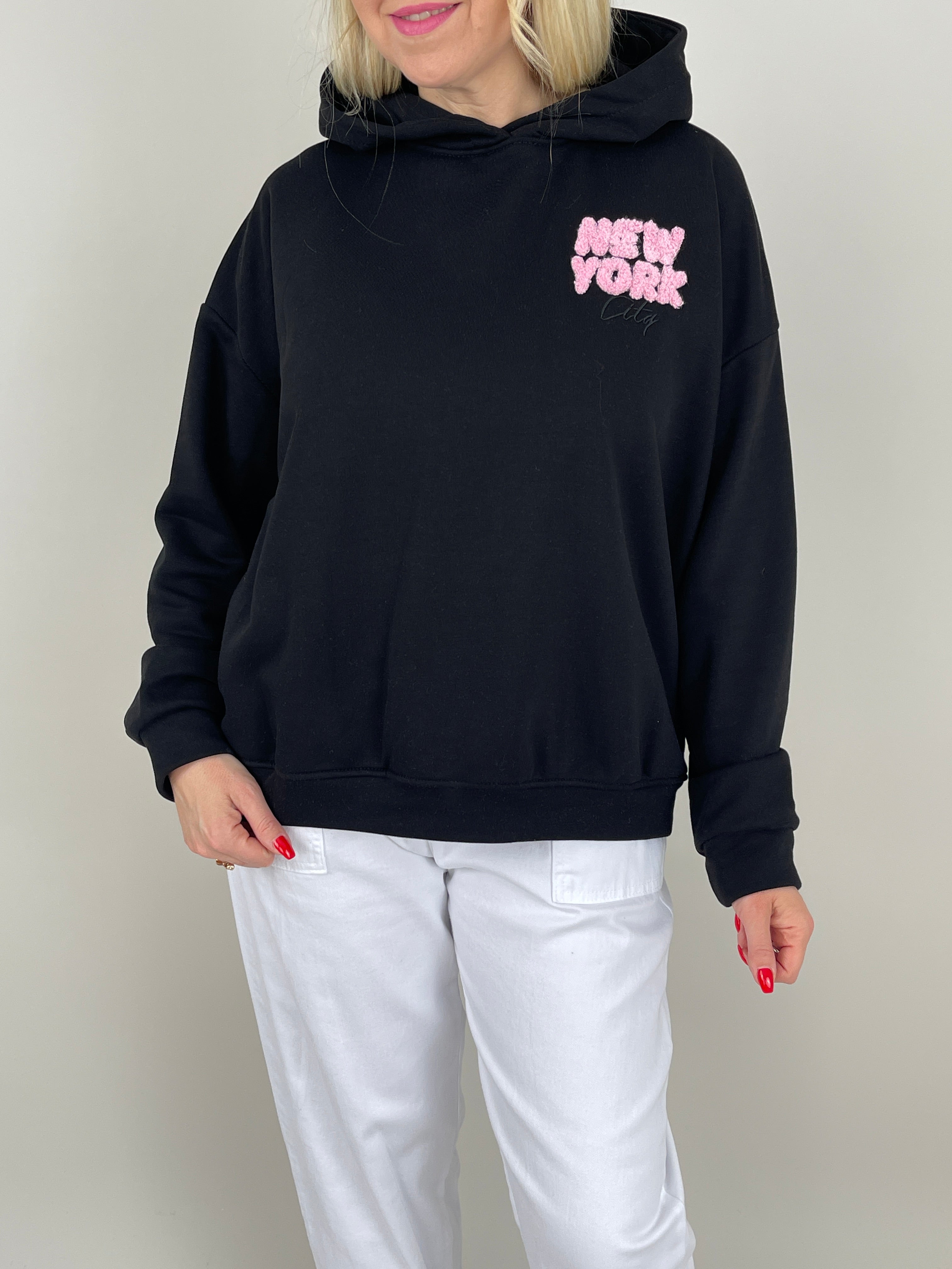 Hoodie New York in Schwarz