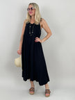 Kleid Maxi mit Glitzer-Trägern in versch. Farben Artikel 6111