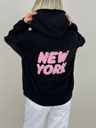 Hoodie New York in Schwarz