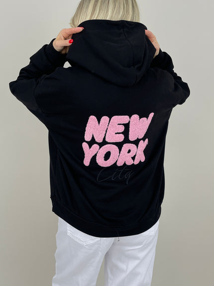 Hoodie New York in Schwarz
