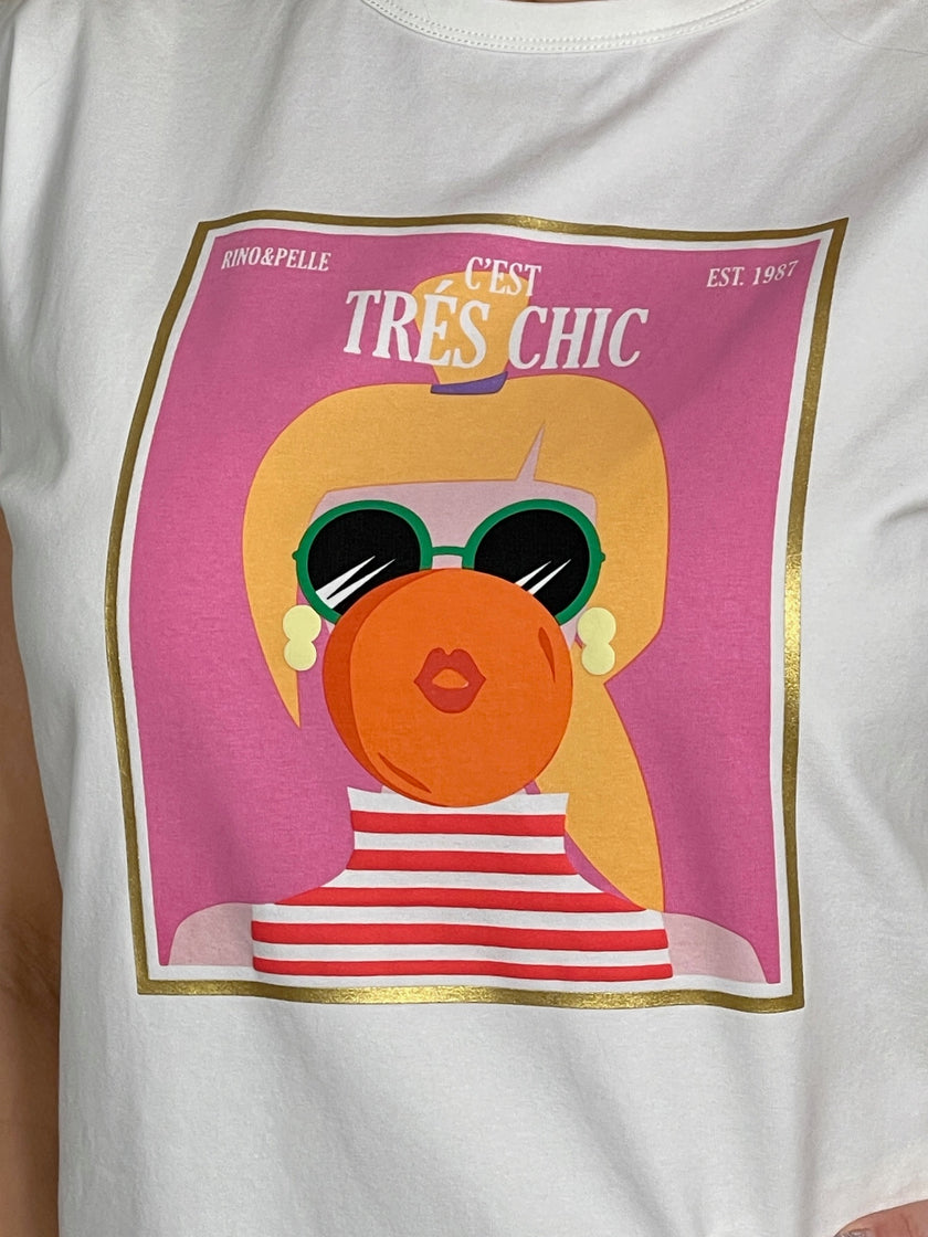 T-Shirt von Rino&Pelle mit Druck in Offwhite Artikel RP5626