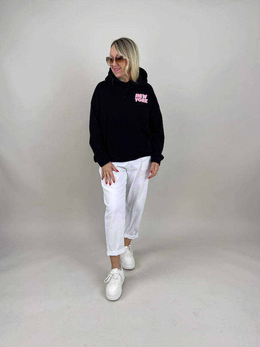 Hoodie New York in Schwarz