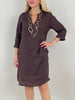 Leinenkleid Uni in Mokka Artikel 6120
