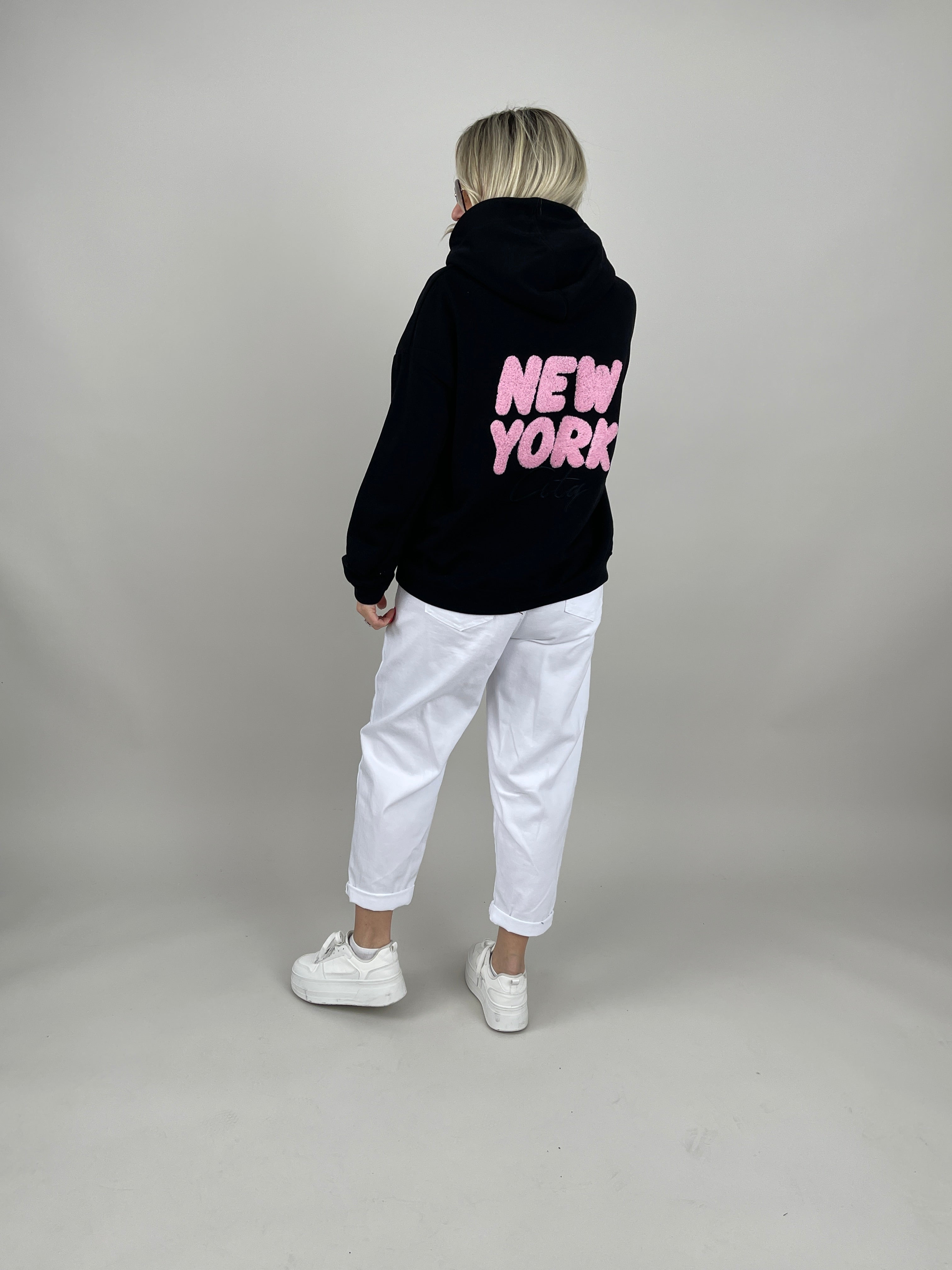 Hoodie New York in Schwarz