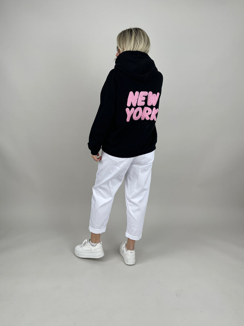 Hoodie New York in Schwarz
