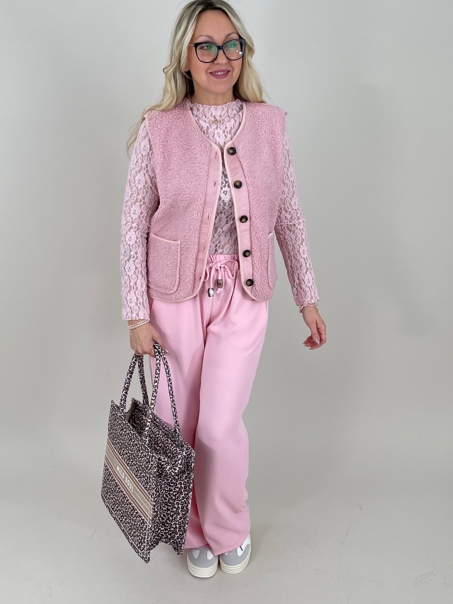 Weste Teddy in Rosa Art. 6736