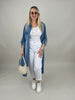 Hemd-Kleid in Jeans-Optik Dunkel
