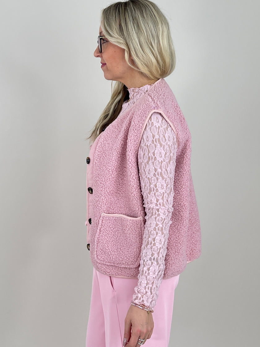 Weste Teddy in Rosa Art. 6736