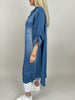 Hemd-Kleid in Jeans-Optik Dunkel