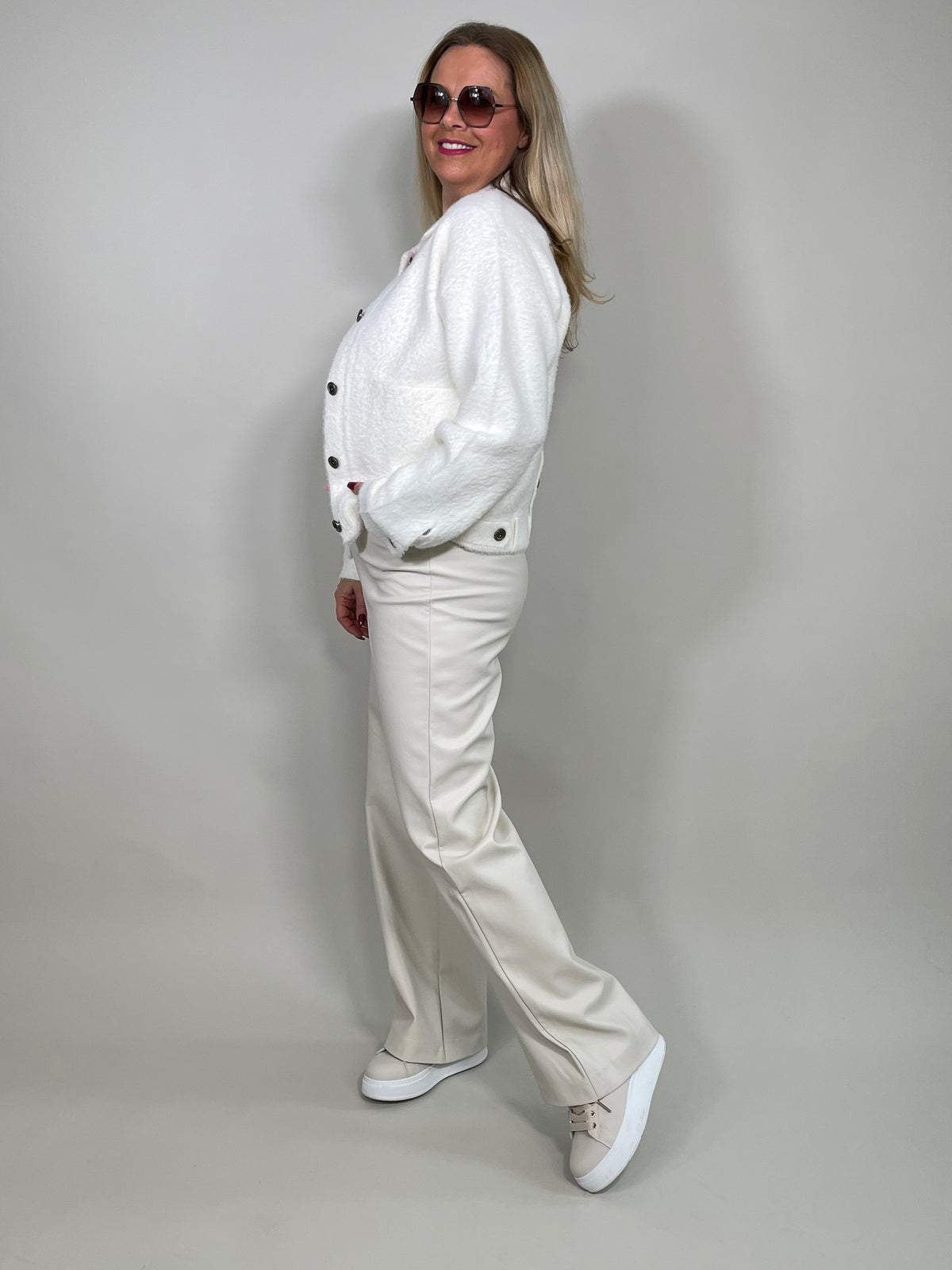 Hose Kunstleder von Rino&Pelle in Creme