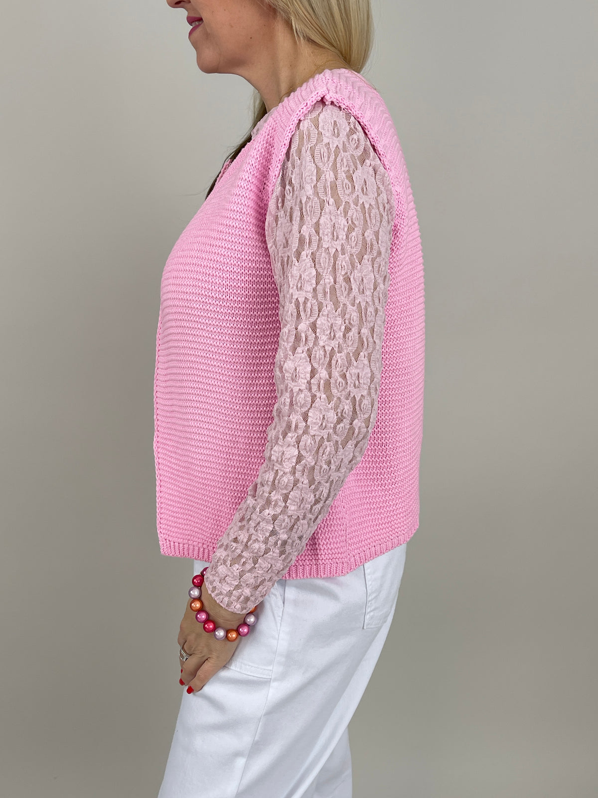 Strickweste in Rosa