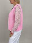 Strickweste in Rosa